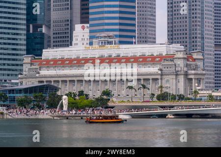 Das Fullerton Hotel Singapore Stockfoto