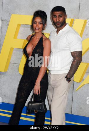 London, Großbritannien. April 2024. Sian Gabbidon und Clint Gordon nehmen an der Fallout UK Special Screening im Television Centre in White City, London, Teil. (Foto: Cat Morley/SOPA Images/SIPA USA) Credit: SIPA USA/Alamy Live News Stockfoto