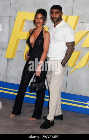 London, Großbritannien. April 2024. Sian Gabbidon und Clint Gordon nehmen an der Fallout UK Special Screening im Television Centre in White City, London, Teil. Quelle: SOPA Images Limited/Alamy Live News Stockfoto