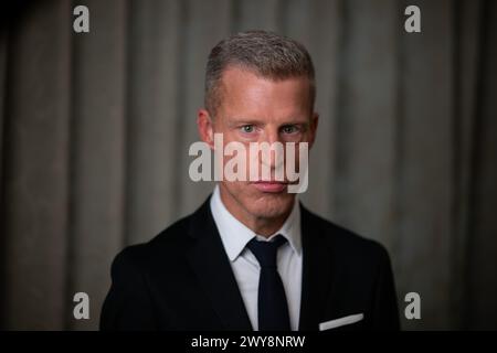 Berlin, Deutschland. März 2024. Schriftsteller Benjamin von Stuckrad-Barre. Quelle: Sebastian Gollnow/dpa/Alamy Live News Stockfoto