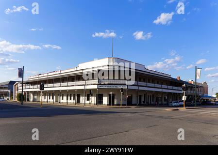 Das kürzlich vollständig restaurierte historische Hotel Broken Hill Pub in Broken Hill, New South Wales, Australien Stockfoto