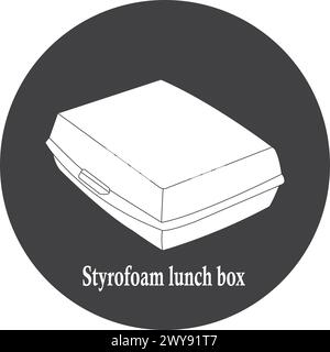 Styroporschaumstoff Lunchbox Icon Vektor Illustration Design Stock Vektor