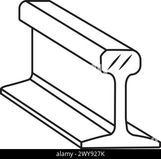 Stahlschiene Icon Vektor Illustration Design Stock Vektor
