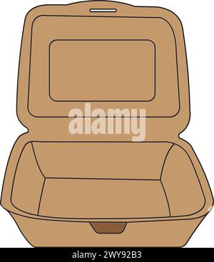 Styroporschaumstoff Lunchbox Icon Vektor Illustration Design Stock Vektor