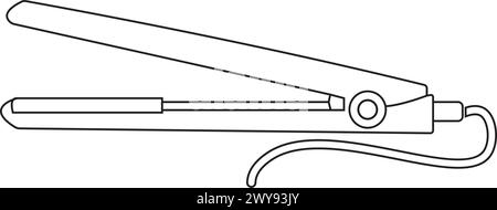 Haarglätter Symbol Vektor Illustration Design Stock Vektor