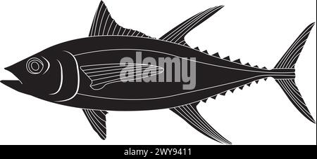 Thunfisch-Symbol-Vektor-Illustration Symbol Design Stock Vektor