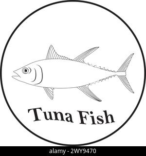 Thunfisch-Symbol-Vektor-Illustration Symbol Design Stock Vektor