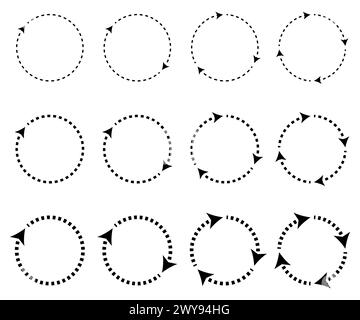Symbol oder Symbol aktualisieren, Symbol neu starten Kreispfeil symbolisiert Vektor. Stock Vektor