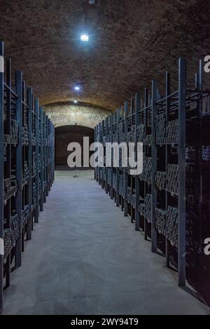 Telavi, Georgia, 28. August 2023: Weinkeller auf dem Tsinandali Estate in Georgia Stockfoto