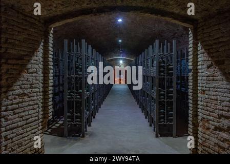 Telavi, Georgia, 28. August 2023: Weinkeller auf dem Tsinandali Estate in Georgia Stockfoto