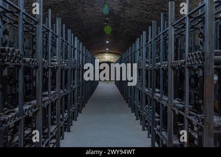 Telavi, Georgia, 28. August 2023: Weinkeller auf dem Tsinandali Estate in Georgia Stockfoto