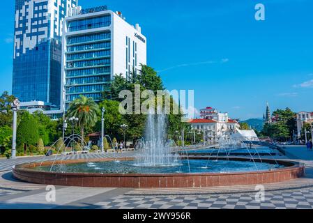 Batumi, Georgia, 31. August 2023: Brunnen am Batumi Boulevard in Georgia Stockfoto