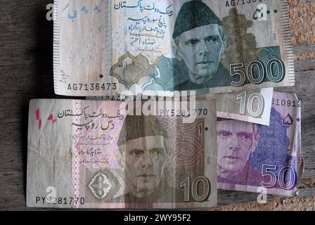 Kopenhagen/Dänemark/05 April 2024/ pakistanische Rupien mit Bild von Jinnah in der dänischen Hauptstadt.hoto.Francis Joseph Dean/Dekan Bilder) Stockfoto