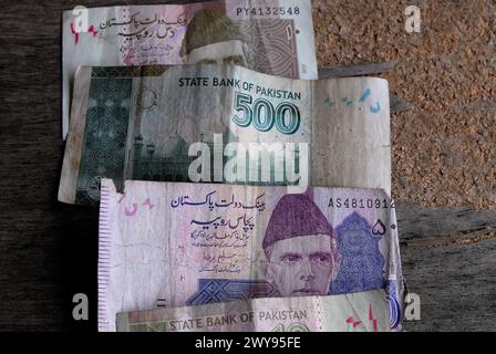 Kopenhagen/Dänemark/05 April 2024/ pakistanische Rupien mit Bild von Jinnah in der dänischen Hauptstadt.hoto.Francis Joseph Dean/Dekan Bilder) Stockfoto