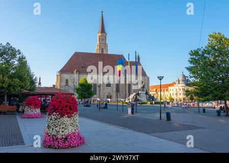 Cluj-Napoca, Rumänien, 12. August 2023: Kirche St. Michael in Cluj-Napoca, Rumänien Stockfoto