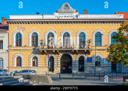 Cluj-Napoca, Rumänien, 12. August 2023: Rathaus in Cluj-Napoca, Rumänien Stockfoto