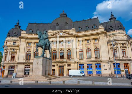 Bukarest, Rumänien, 22. August 2023: George-Enescu-Platz in Bukarest, Rumänien Stockfoto