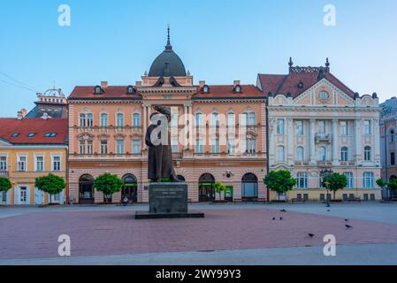 Novi Sad, Serbien, 24. Juli 2023: TRG Slobode Platz im Zentrum der serbischen Stadt Novi Sad Stockfoto