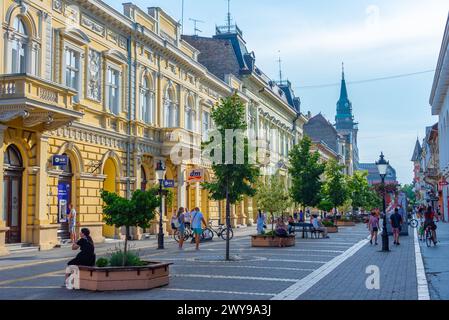 Subotica, Serbien, 24. Juli 2023: Straße im Zentrum der serbischen Stadt Subotica Stockfoto