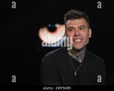 Rom, Rai Ex liebe Studios, TV-Sendung "Belve". Auf dem Foto: Fedez Stockfoto