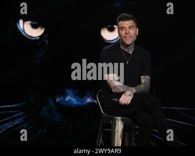 Rom, Rai Ex liebe Studios, TV-Sendung "Belve". Auf dem Foto: Fedez Stockfoto