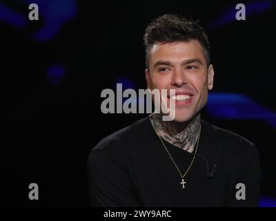 Rom, Rai Ex liebe Studios, TV-Sendung "Belve". Auf dem Foto: Fedez Stockfoto