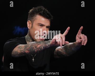 Rom, Rai Ex liebe Studios, TV-Sendung "Belve". Auf dem Foto: Fedez Stockfoto