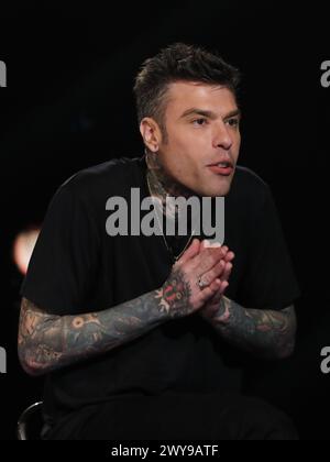 Rom, Rai Ex liebe Studios, TV-Sendung "Belve". Auf dem Foto: Fedez Stockfoto