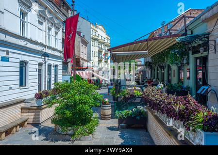 Belgrad, Serbien, 30. Juli 2023: Skadarska Street in Belgrad, serbien. Stockfoto
