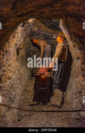 Idrija, Slowenien, 28. Juni 2023: Anthony's Shaft Mining Museum in Idrija, Slowenien Stockfoto