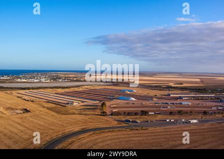 Aus der Vogelperspektive des Viterra Grain Terminals in der Tumby Bay an der Ostküste der Eyre Peninsula South Australia Stockfoto