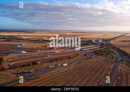 Aus der Vogelperspektive des Viterra Grain Terminals in der Tumby Bay an der Ostküste der Eyre Peninsula South Australia Stockfoto