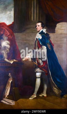 Charles Watson-Wentworth, 2. Marquess of Rockingham (1730–1782), Whig-Politiker und Premierminister von Großbritannien zweimal ab 1765-1766 und drei Monate im Jahr 1782, Porträtmalerei in Öl auf Leinwand von der Werkstatt von Sir Joshua Reynolds, 1768-1786 Stockfoto