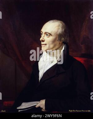 Spencer Perceval (1762–1812), Premierminister des Vereinigten Königreichs von Oktober 1809 bis zu seiner Ermordung im Mai 1812, Porträtgemälde in Öl auf Leinwand von George Francis Joseph, 1812 Stockfoto