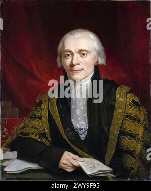 Spencer Perceval (1762–1812), Premierminister des Vereinigten Königreichs von Oktober 1809 bis zu seiner Ermordung im Mai 1812, Porträtgemälde in Öl auf Leinwand von George Francis Joseph, 1816 Stockfoto