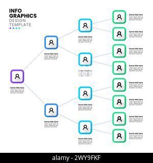 Infografik-Vorlage. Geschäftshierarchie mit 4 Ebenen. Vektorabbildung Stock Vektor