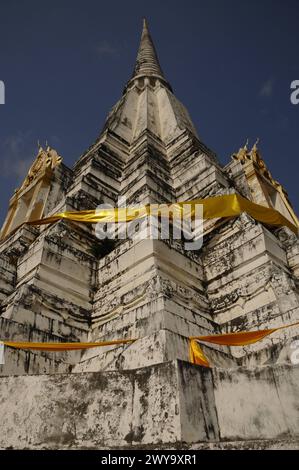 Wat Phukhao Thong, buddhistischer Tempel in Ayutthaya, Thailand, UNESCO-Weltkulturerbe, Thailand, Südostasien, Asien Copyright: MichaelxSzafarczyk 12 Stockfoto