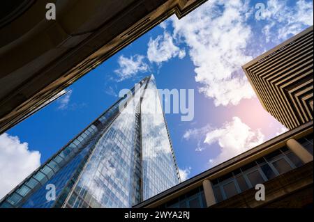 Wolkenkratzer The Shard in Southwark, London, England. Stockfoto