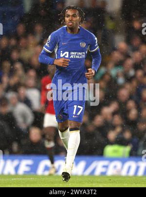 London, Großbritannien. April 2024. Carney Chukwuemeka (C) beim Spiel Chelsea gegen Manchester United in Stamford Bridge, London, UK am 4. April 2024. Quelle: Paul Marriott/Alamy Live News Stockfoto