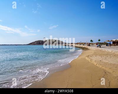 Blick in Richtung Apollo-Tempel, Chora, Naxos-Stadt, Naxos-Insel, Kykladen, griechische Inseln, Griechenland, Europa Copyright: KarolxKozlowski 1245-3601 Stockfoto