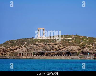 Blick in Richtung Apollo-Tempel, Chora, Naxos-Stadt, Naxos-Insel, Kykladen, griechische Inseln, Griechenland, Europa Copyright: KarolxKozlowski 1245-3619 Stockfoto