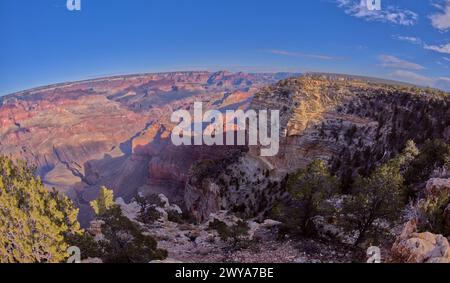 Das Powell Memorial in der Ferne von Hopi Point am Grand Canyon, Arizona, Vereinigte Staaten von Amerika, Nordamerika Copyright: StevenxLove 13 Stockfoto