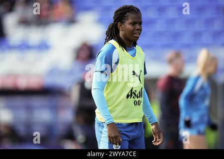 Liverpool FC gegen Manchester City FC Barclays Womens Super League PRENTON PARK TRANMERE ENGLAND 30. MÄRZ 2024 Khadija Shaw aus Manchester City während des Barclays Women’s Super League Spiels zwischen Liverpool FC und Manchester City FC im Prenton Park Tranmere am 30. März 2024 in Birkenhead, England. (Foto Alan Edwards ) Stockfoto