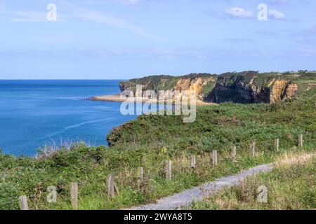 La Pointe du hoc, Cricqueville-en-Bessin, Calvados, Normandie, Frankreich, Europa Copyright: CamilloxBalossini 1360-516 Stockfoto