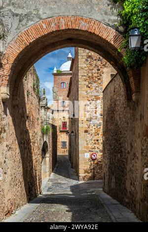 Altstadt, Caceres, Extremadura, Spanien Stockfoto