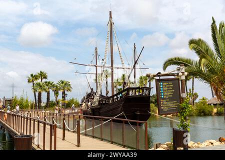 Muelle de las Carabelas. Huelva, Andalusien, Spanien Stockfoto