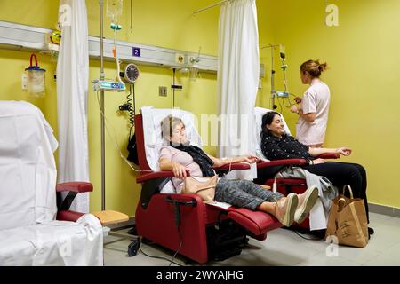 Hämatologie, Krankenhaus Donostia, San Sebastian, Gipuzkoa, Baskenland, Spanien. Stockfoto