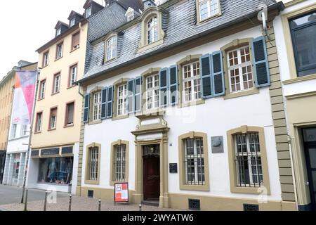 CASA DI KARL MARX, Haus, Bruckenstraße 10, Trier, Treviri, Veduta, View, 31-03-2024 Stockfoto