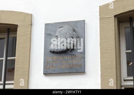 CASA DI KARL MARX, Haus, Bruckenstraße 10, Trier, Treviri, Veduta, View, 31-03-2024 Stockfoto