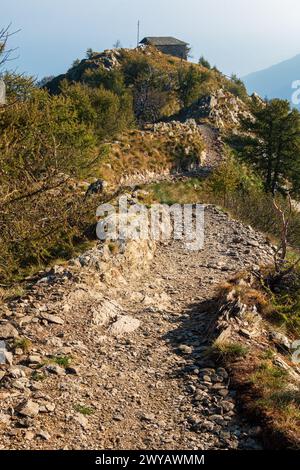 Der Gipfel des Mount Legnoncino in den Orobie Alpen Stockfoto